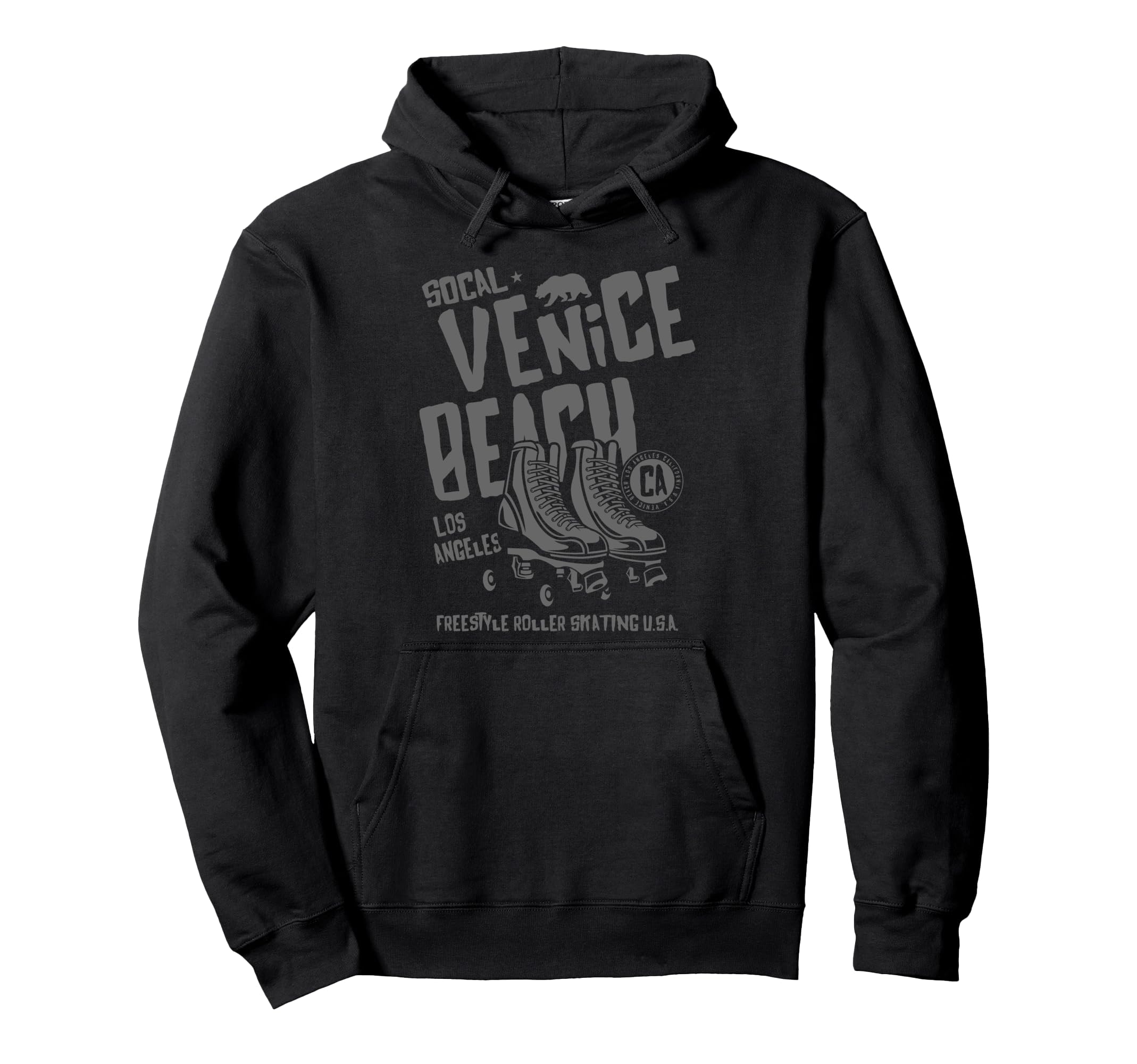 Venice Beach California Roller Skate Hoodie - Fun Novelty Design Men Women - T-Shirt, Sweatshirt, Hoodie