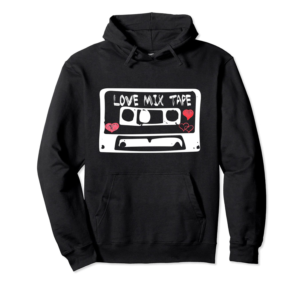 Love Mix Tape 80S 90S Cassette Hearts Hoodie - Streetwear Style Unisex - T-Shirt, Sweatshirt, Hoodie
