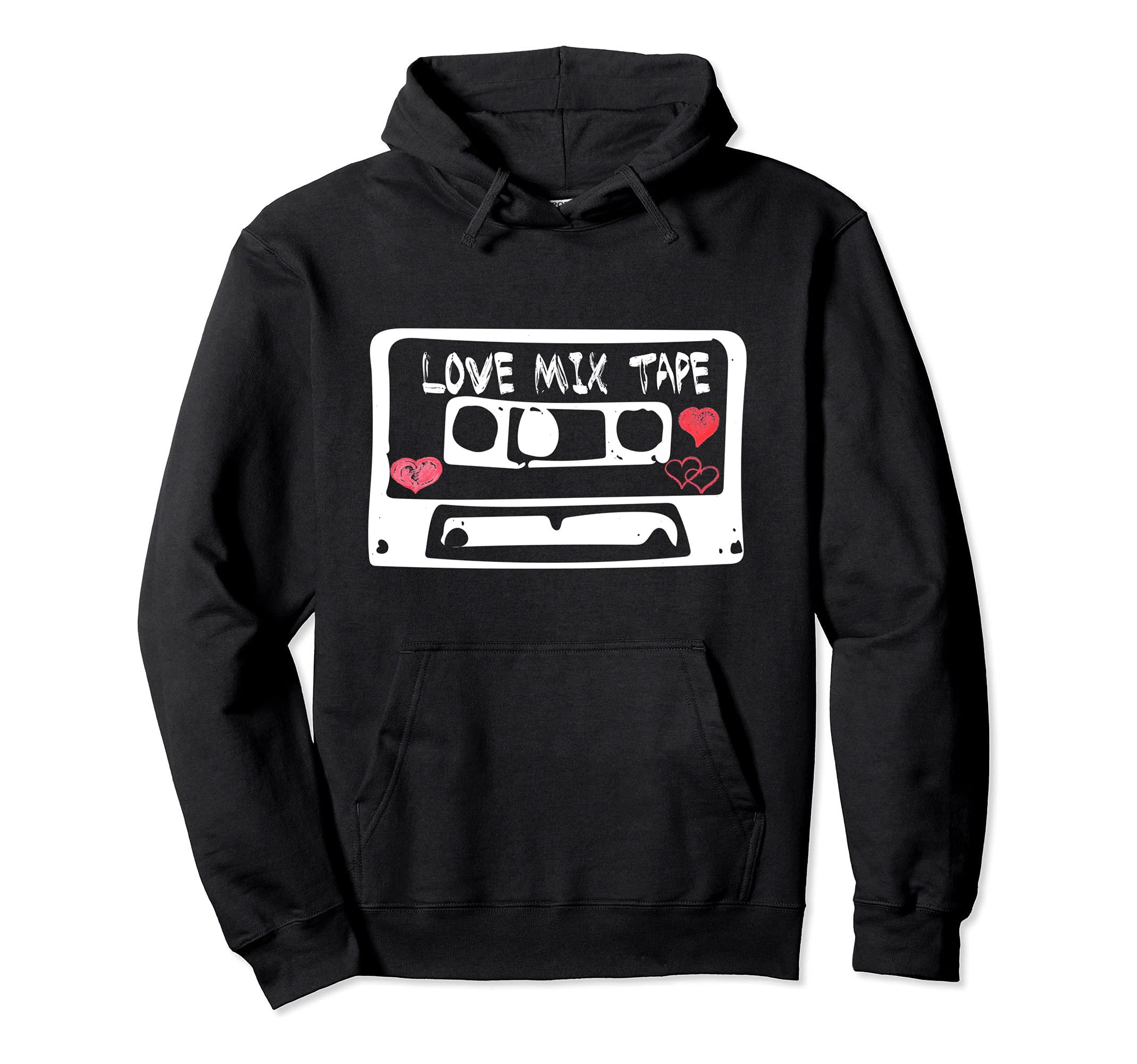 Love Mix Tape 80S 90S Cassette Hearts Hoodie - Streetwear Style Unisex - T-Shirt, Sweatshirt, Hoodie