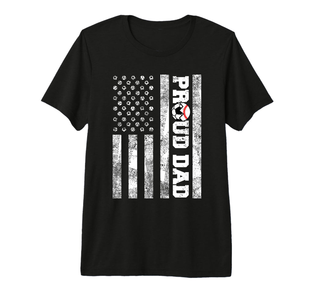 Mens Proud Dad American Flag Funny T-Shirt - Trendy Graphic Men Women - T-Shirt, Sweatshirt, Hoodie