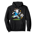 Football Goat Striker Cartoon Hoodie - Fun Novelty Design for Adults - T-Shirt, Sweatshirt, Hoodie