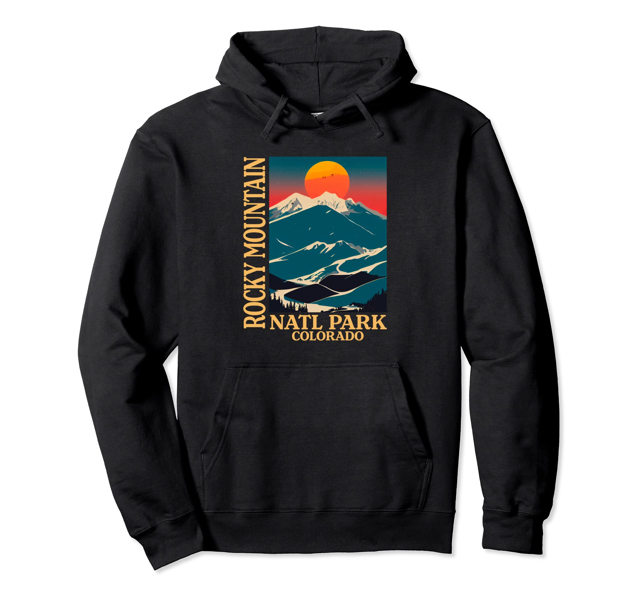 Colorado Rocky Mountain National Park Hoodie - Minimalist Print Men Women - T-Shirt, Sweatshirt, Hoodie