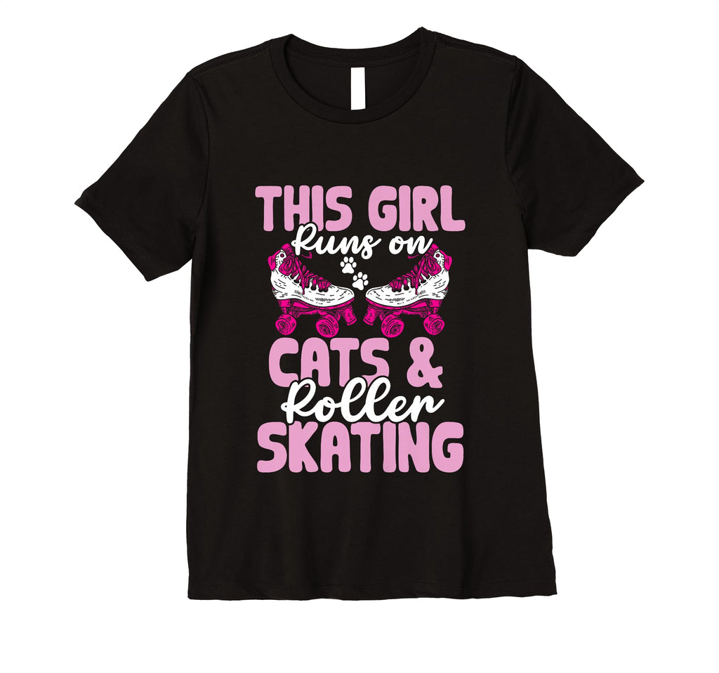 This Runs Cats And Roller Skating T-Shirt - Casual Everyday Wear Men Women - T-Shirt, Sweatshirt, Hoodie