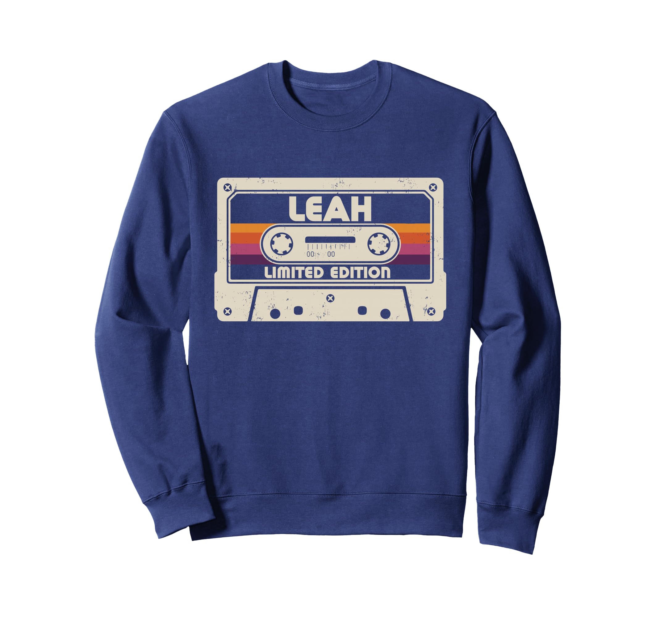 Leah First Name Cassette Tape Sweatshirt - Novelty Apparel Unisex - T-Shirt, Sweatshirt, Hoodie