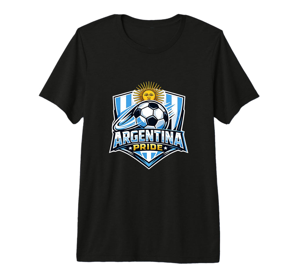 Argentina Pride Soccer Fan Minimal T-Shirt - Custom Art Print Men Women - T-Shirt, Sweatshirt, Hoodie