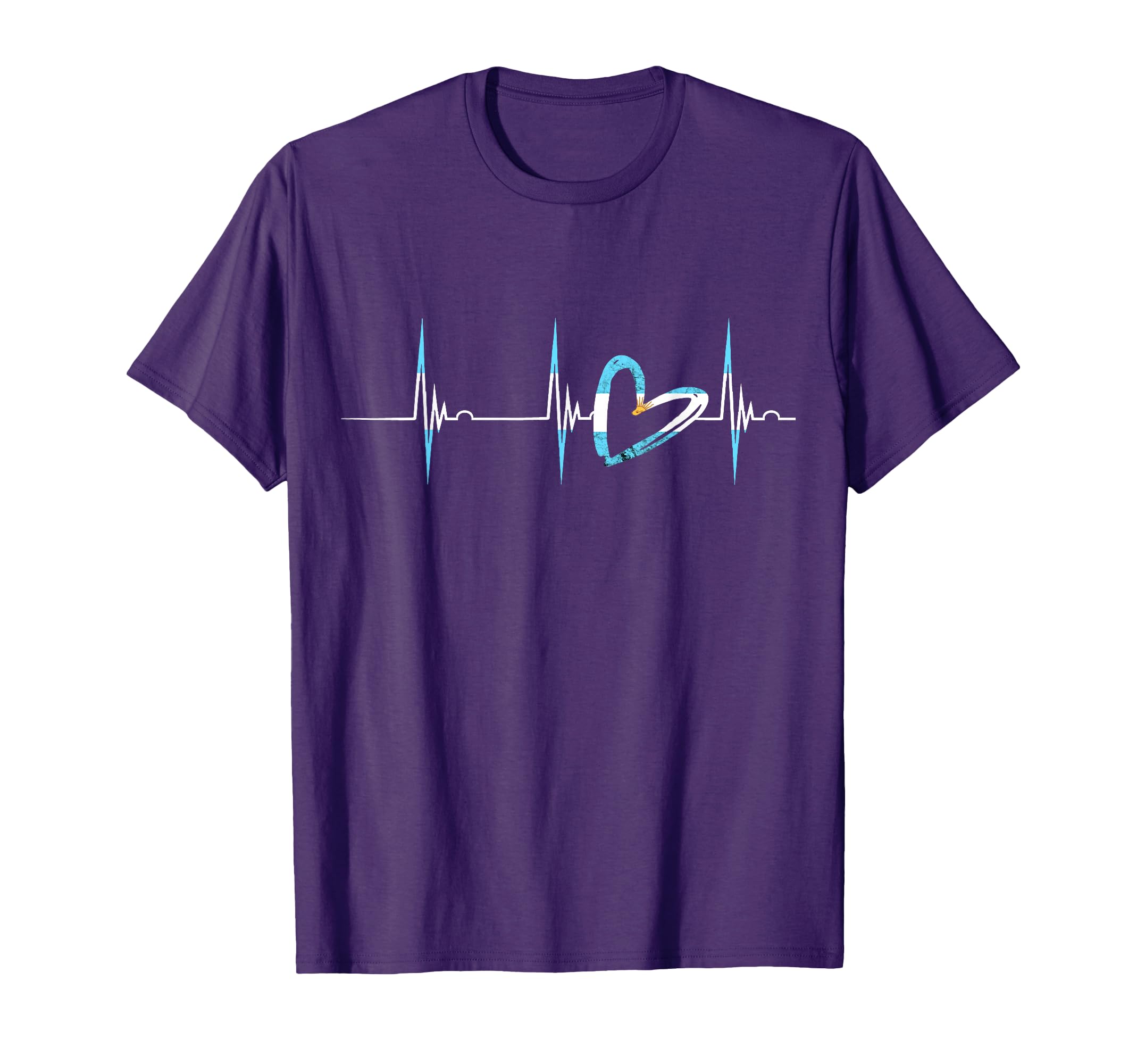 Heartbeat Ekg Pulse Argentinian Heart T-Shirt - Unique Graphic for Adults - T-Shirt, Sweatshirt, Hoodie