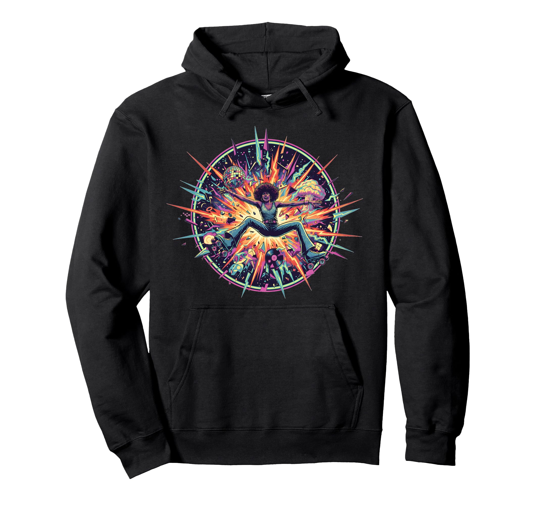 Roller Disco Apocalypse Explosive Hoodie - Streetwear Style for Adults - T-Shirt, Sweatshirt, Hoodie