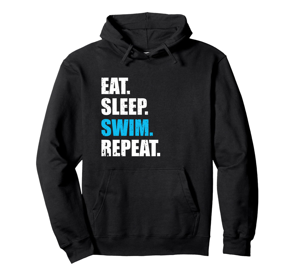 Eat Sleep Swim Repeat Hoodie - Aesthetic Graphic Unisex - T-Shirt, Sweatshirt, Hoodie