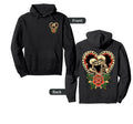 Lovers Skeletons Traditional Tattoo Alt Hoodie - Unique Graphic Men Women - T-Shirt, Sweatshirt, Hoodie