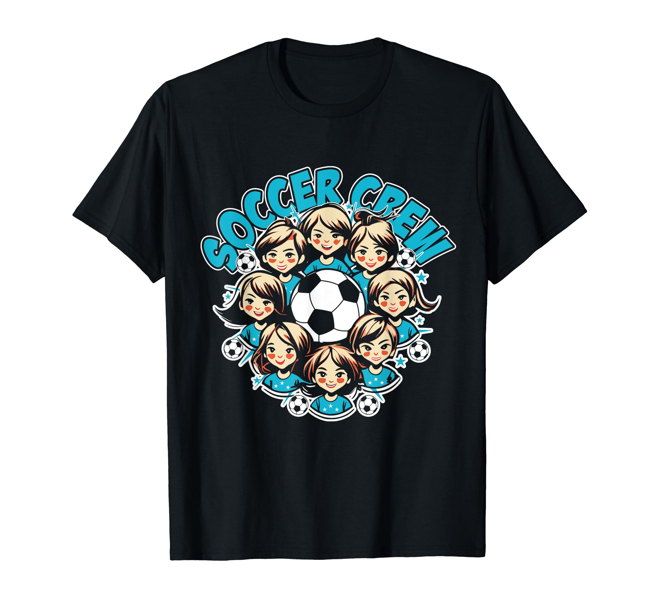 Soccer Ladies Crew Soccer Team Group T-Shirt - Aesthetic Graphic for Adults - T-Shirt, Sweatshirt, Hoodie