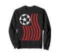 Soccer American Flag Patriotic Sweatshirt - Trendy Graphic Unisex - T-Shirt, Sweatshirt, Hoodie