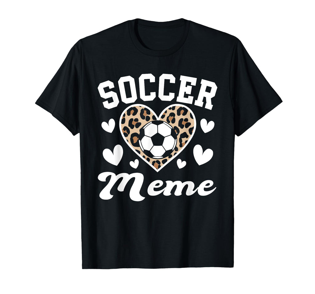 Soccer Meme Funny Leopard Heart T-Shirt - Trendy Graphic Men Women - T-Shirt, Sweatshirt, Hoodie