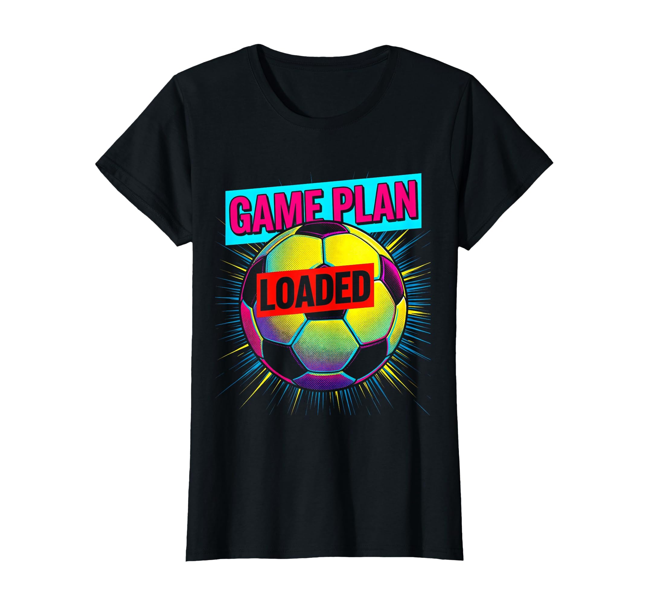 Game Plan Loaded Soccer Ball T-Shirt - Fun Novelty Design for Adults - T-Shirt, Sweatshirt, Hoodie