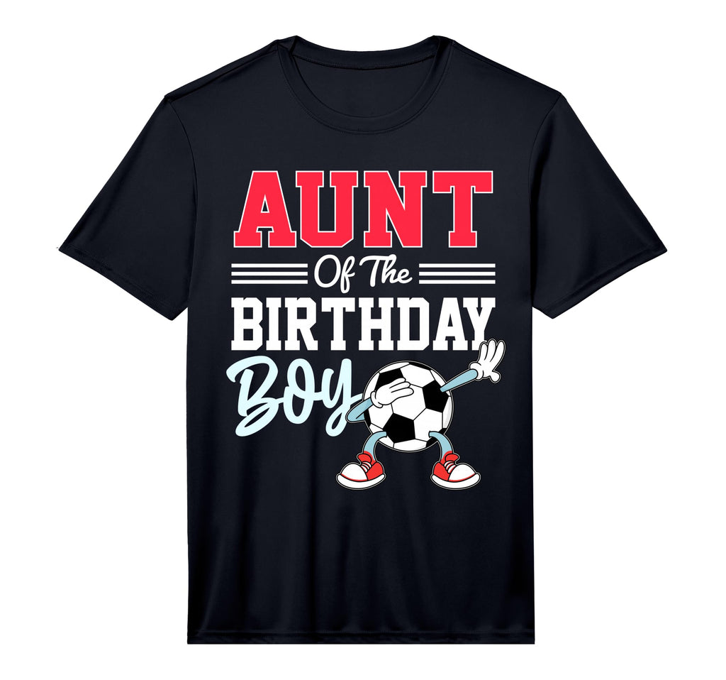 Aunt Birthday Soccer Party Family T-Shirt - Minimalist Print for Adults - T-Shirt, Sweatshirt, Hoodie