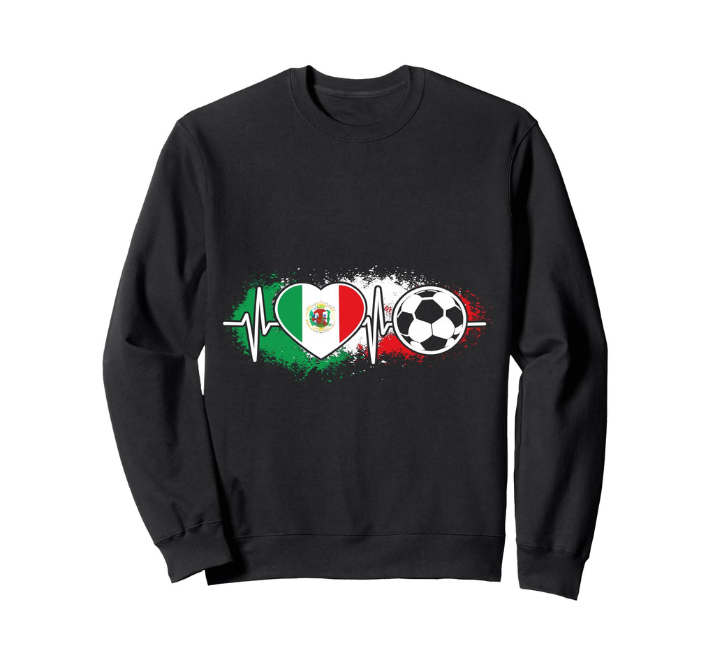 Mexico Soccer Heartbeat Sweatshirt - Casual Everyday Wear for Adults - T-Shirt, Sweatshirt, Hoodie