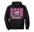 Just Who Loves Soccer Coquette Bow Hoodie - Trendy Graphic for Adults - T-Shirt, Sweatshirt, Hoodie