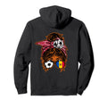 Messy Bun Hair Brown Skin Soccer Moldova Hoodie - Streetwear Style Unisex - T-Shirt, Sweatshirt, Hoodie