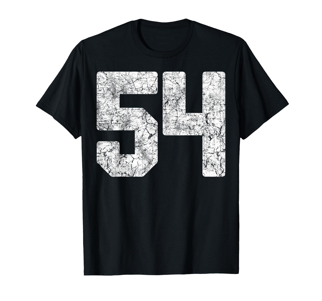 Distressed White Number 54 Jersey Player T-Shirt - Graphic Print Unisex - T-Shirt, Sweatshirt, Hoodie