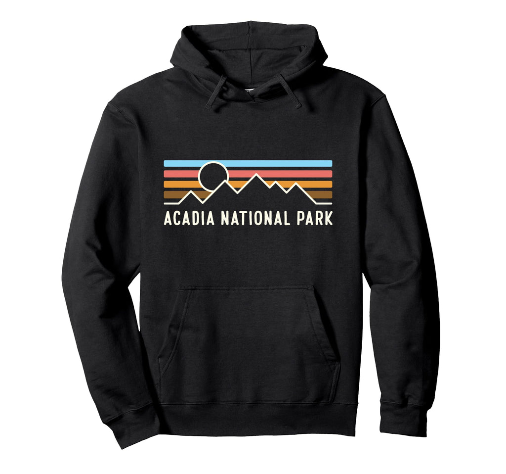 Acadia National Park Mountain Lines Hoodie - Unique Graphic for Adults - T-Shirt, Sweatshirt, Hoodie