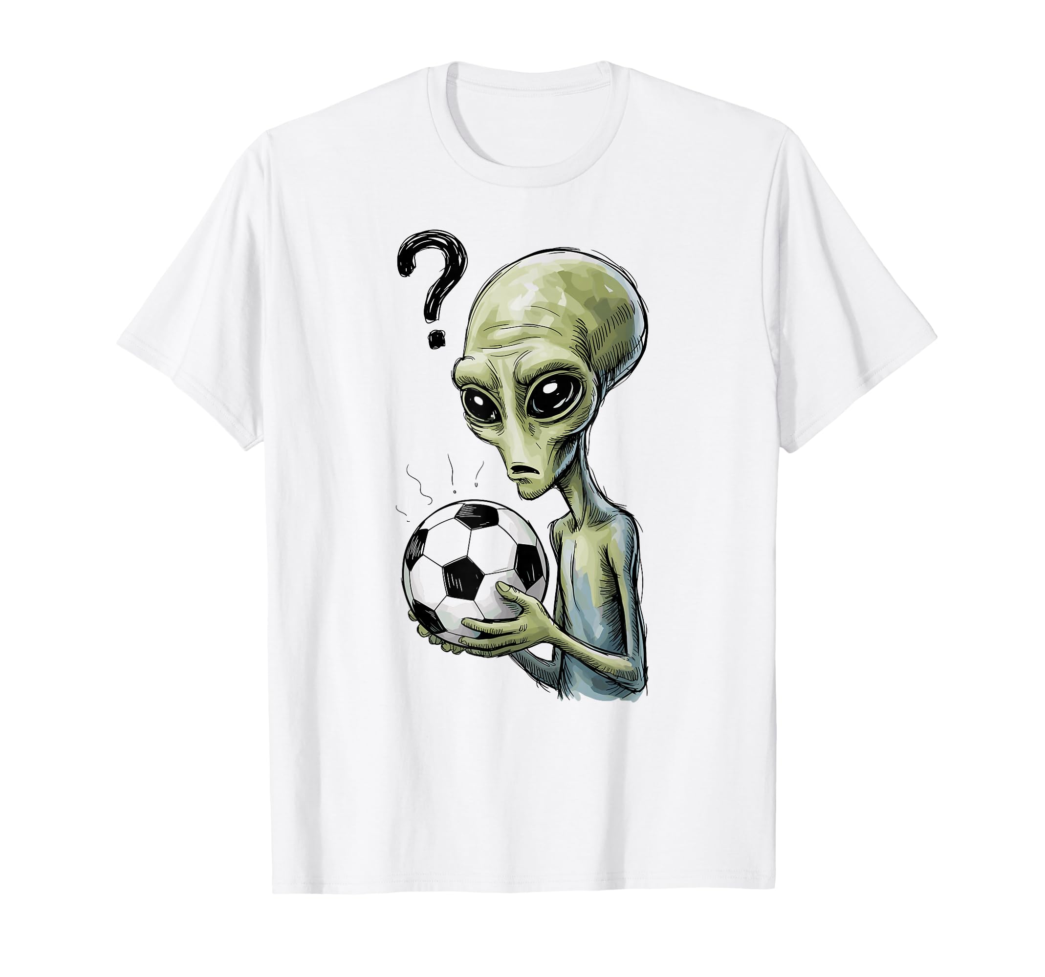 Alien Soccer Confusion T-Shirt - Graphic Print for Adults - T-Shirt, Sweatshirt, Hoodie
