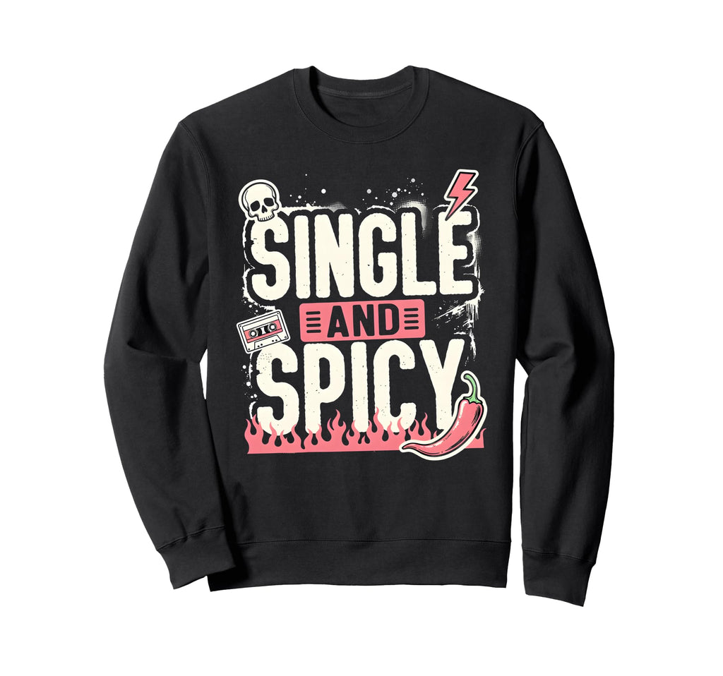 Single And Spicy Funny Cassette Sweatshirt - Streetwear Style Men Women - T-Shirt, Sweatshirt, Hoodie