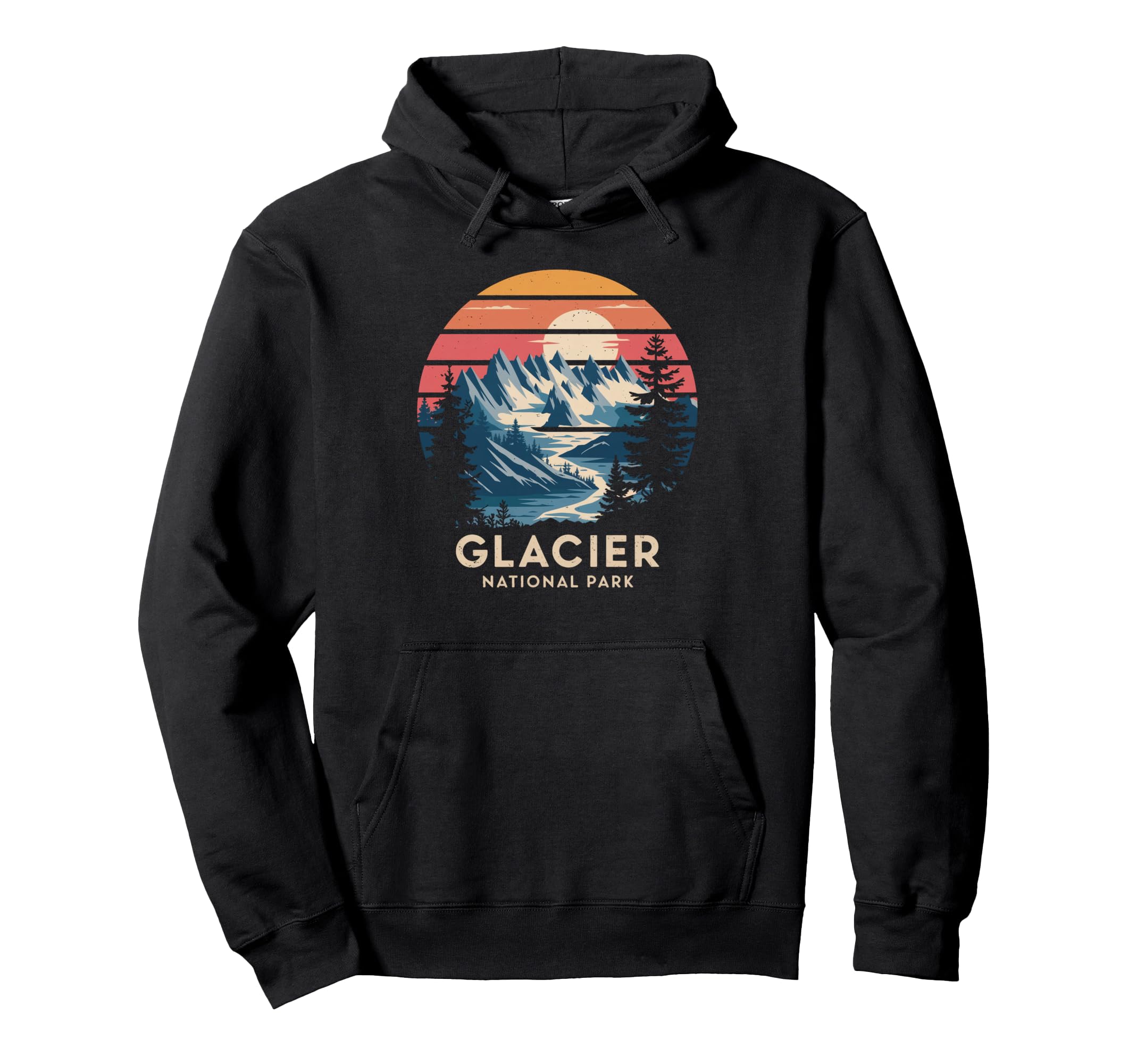 Glacier National Park Scenic Montana Us Hoodie - Trendy Graphic Men Women - T-Shirt, Sweatshirt, Hoodie