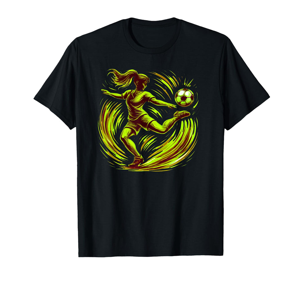 Womens Soccer Power Kick Forward Motion T-Shirt - Trendy Graphic Men Women - T-Shirt, Sweatshirt, Hoodie