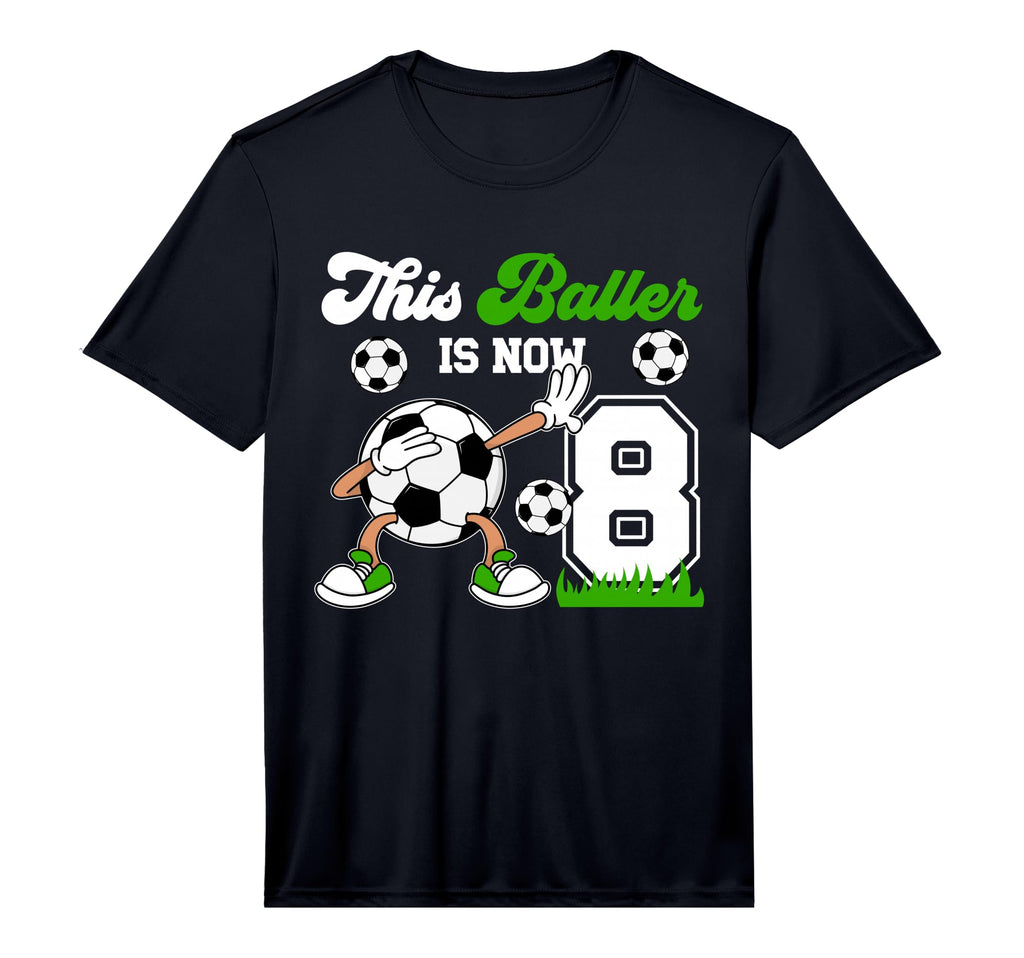 8Th Birthday Soccer Eight Year Old T-Shirt - Minimalist Print for Adults - T-Shirt, Sweatshirt, Hoodie