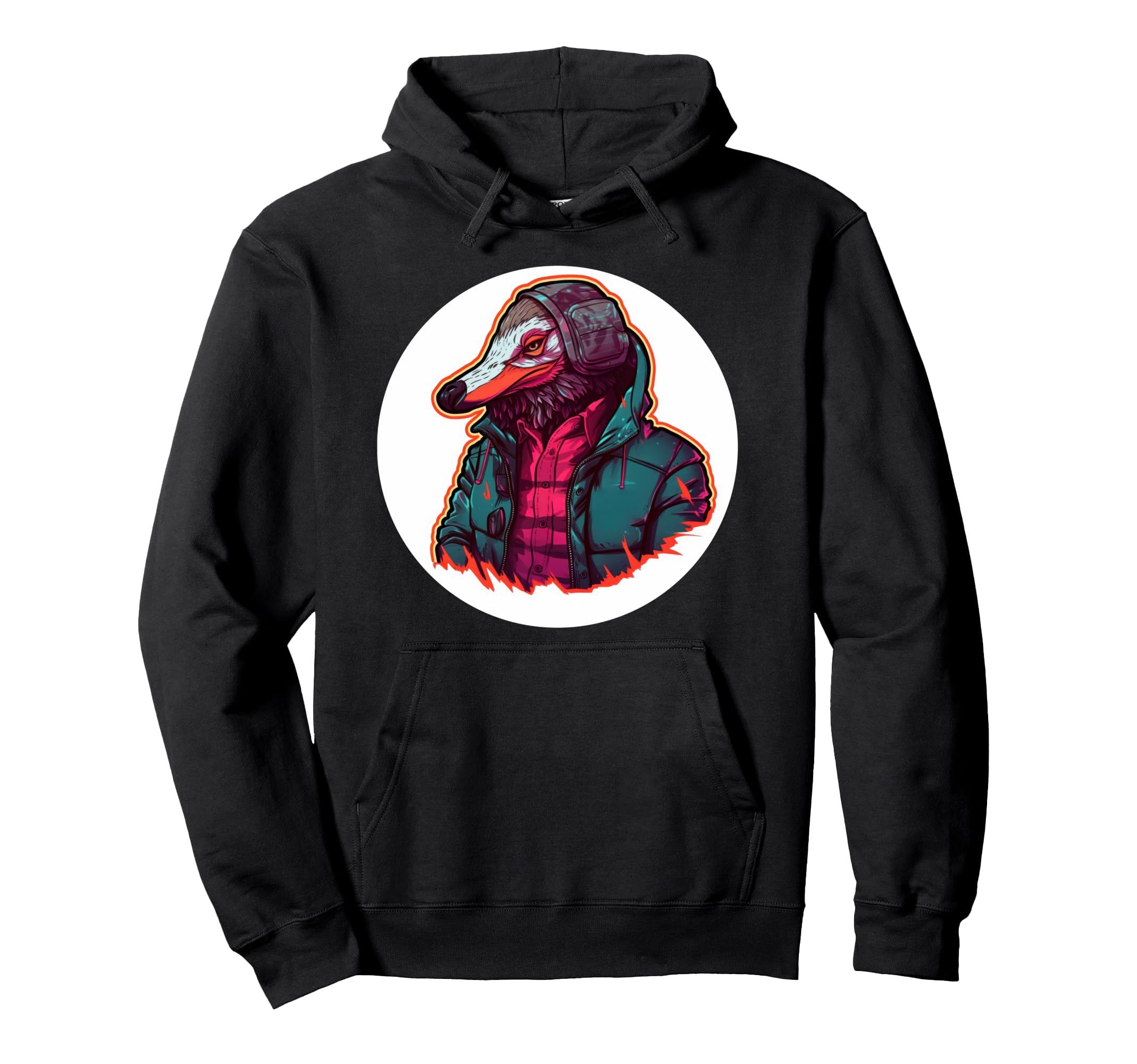 Urban Street Badger Outrun Aesthetic Hoodie - Custom Art Print Men Women - T-Shirt, Sweatshirt, Hoodie