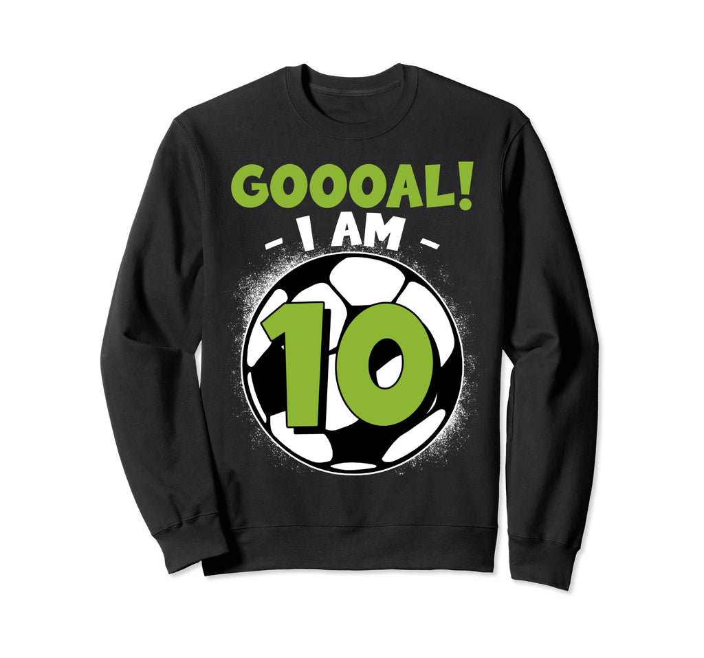 10 Year Old Birthday Soccer Themed Sweatshirt - Unique Graphic Men Women - T-Shirt, Sweatshirt, Hoodie