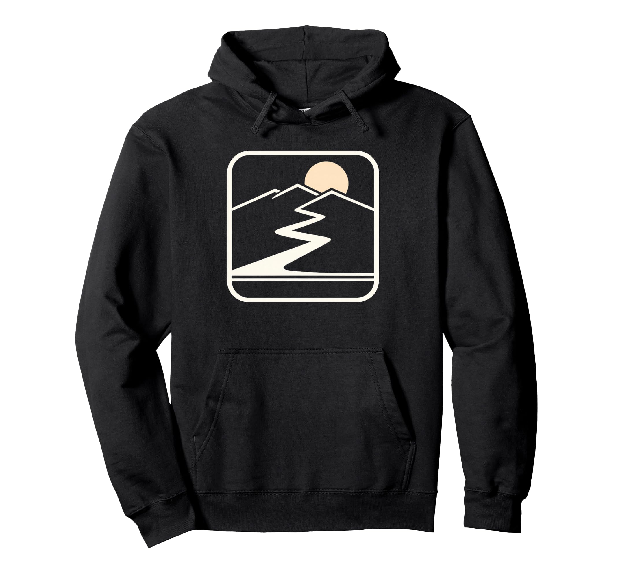 Minimalist Mountain Trail Outdoor Hoodie - Casual Everyday Wear Men Women - T-Shirt, Sweatshirt, Hoodie