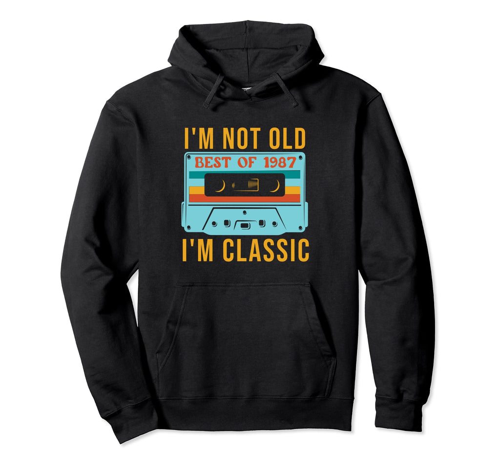 Best 1987 Birthday Cassette Tape Presents Hoodie - Trendy Graphic Men Women - T-Shirt, Sweatshirt, Hoodie