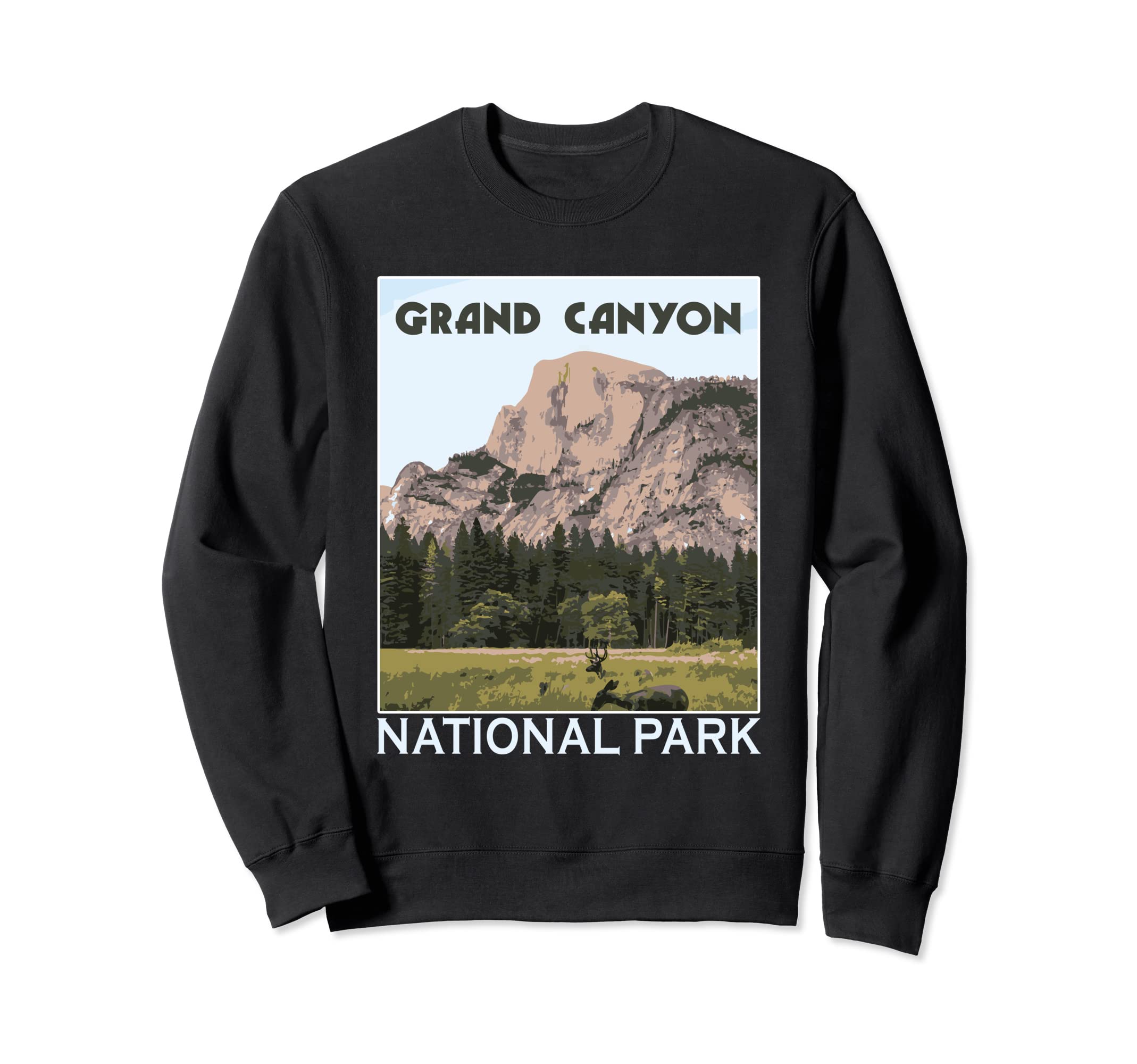 Grand Canyon National Park Hiking Sweatshirt - Minimalist Print for Adults - T-Shirt, Sweatshirt, Hoodie