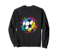 Colorful Soccer Ball Bold Sweatshirt - Casual Everyday Wear Men Women - T-Shirt, Sweatshirt, Hoodie