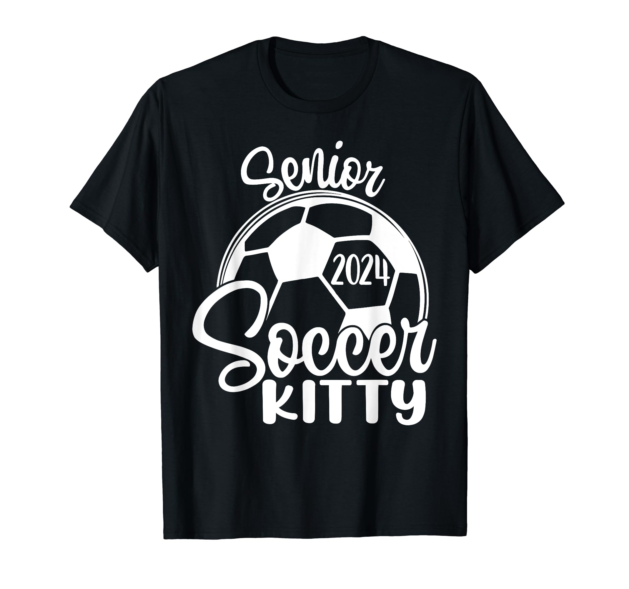 Senior Soccer Kitty 2024 Class 2024 T-Shirt - Minimalist Print for Adults - T-Shirt, Sweatshirt, Hoodie
