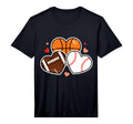 Heart Football Basketball Soccer T-Shirt - Trendy Graphic Men Women - T-Shirt, Sweatshirt, Hoodie