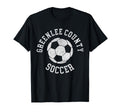 Greenlee County Soccer Distressed 90S T-Shirt - Trendy Graphic Unisex - T-Shirt, Sweatshirt, Hoodie