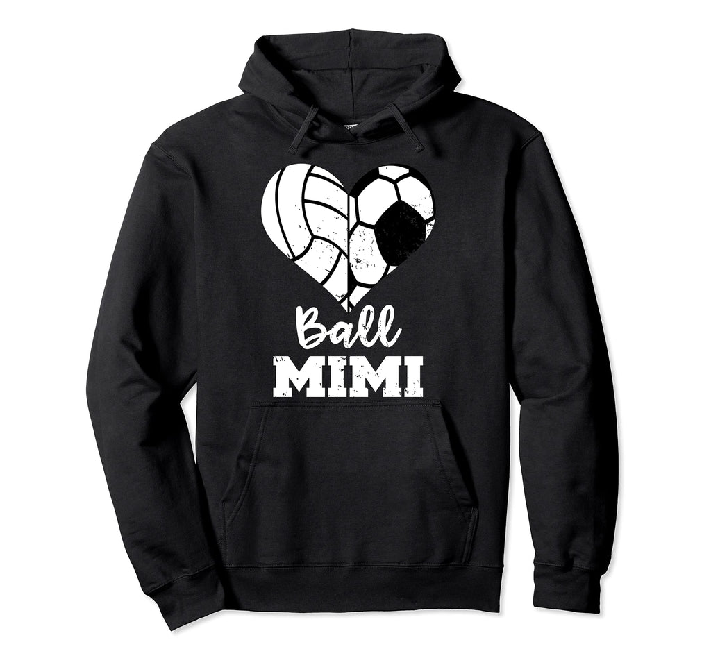 Ball Mimi Funny Soccer Volleyball Heart Hoodie - Minimalist Print Unisex - T-Shirt, Sweatshirt, Hoodie