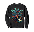 Kickin It T Rex Dinosaur Soccer Player Sweatshirt - Unique Graphic Unisex - T-Shirt, Sweatshirt, Hoodie