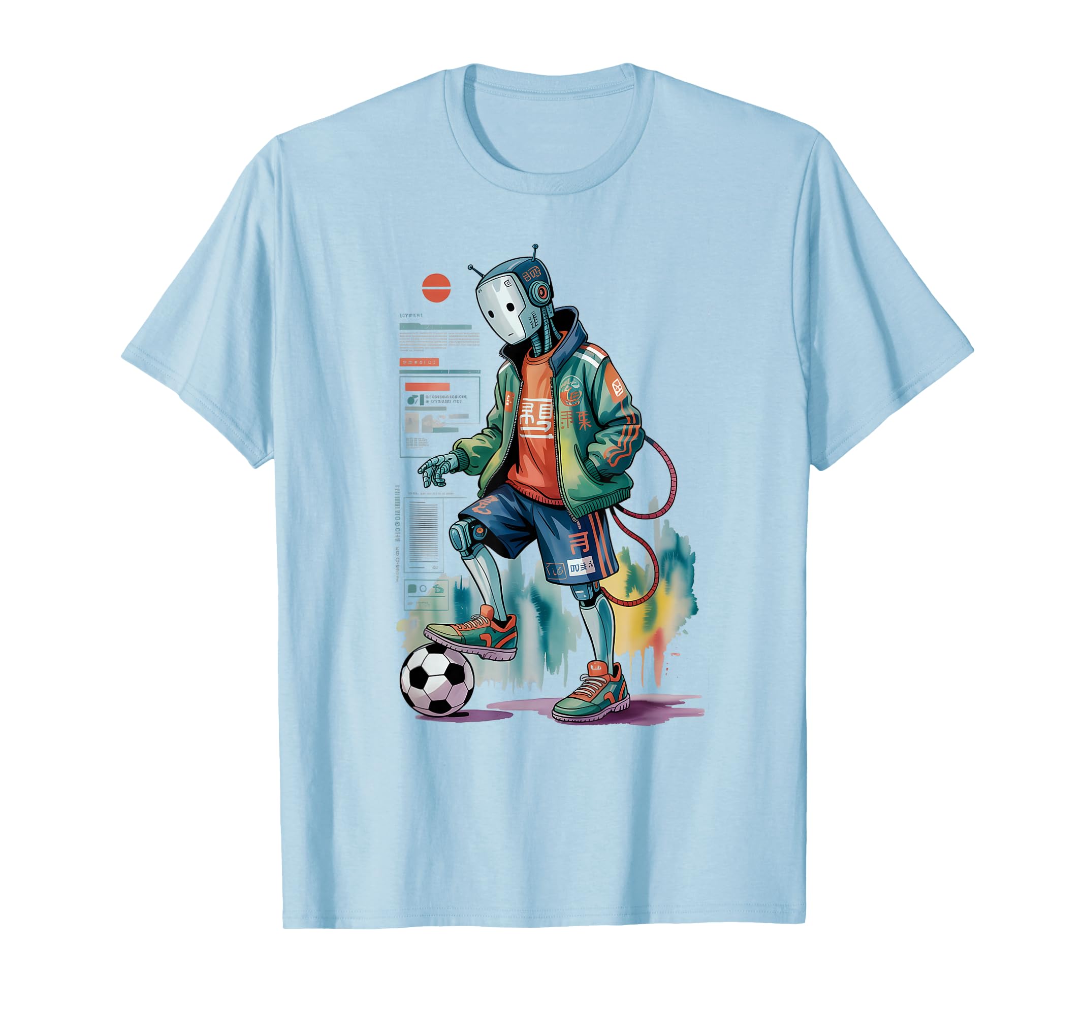 Kawaii Just Who Loves Soccer Robots T-Shirt - Custom Art Print for Adults - T-Shirt, Sweatshirt, Hoodie