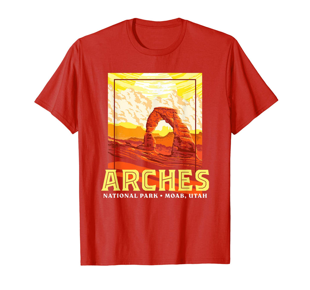 Arches National Park Wpa T-Shirt - Graphic Print Unisex - T-Shirt, Sweatshirt, Hoodie