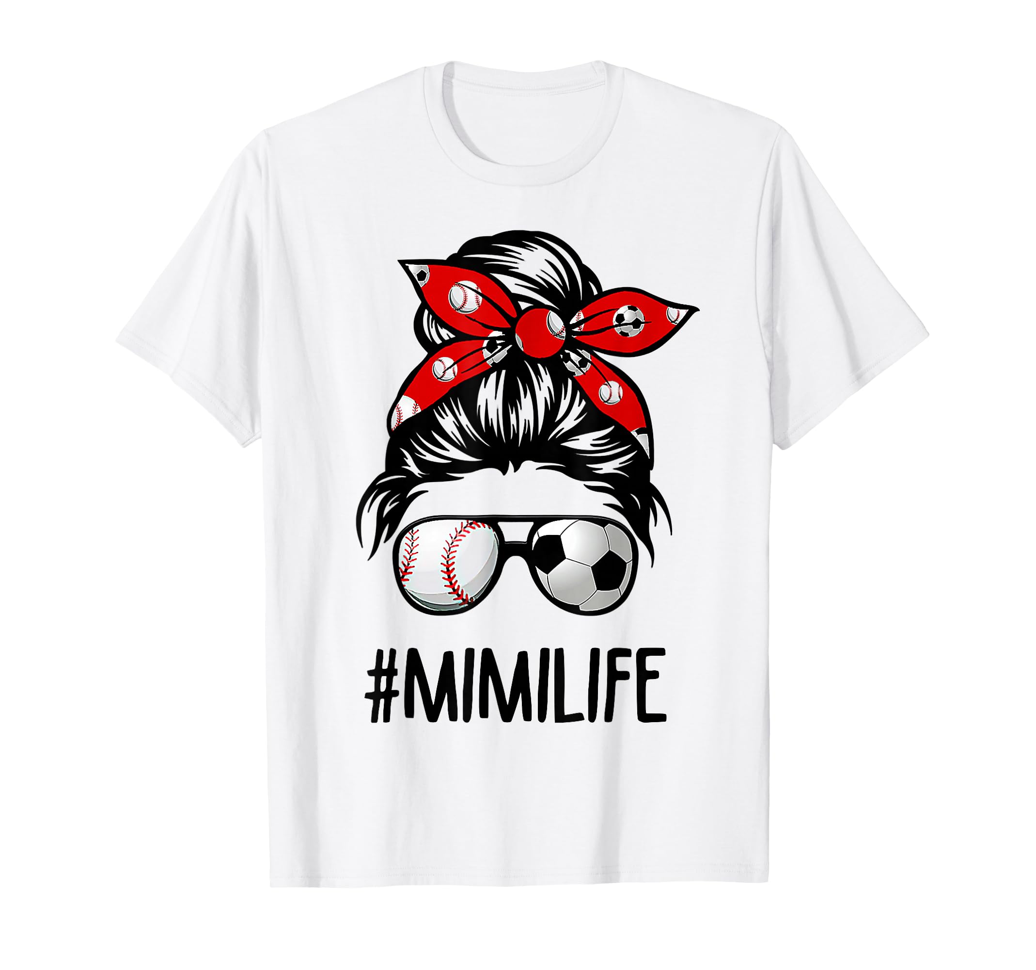 Classy Mimi Life Soccer Messy Bun T-Shirt - Graphic Print for Adults - T-Shirt, Sweatshirt, Hoodie