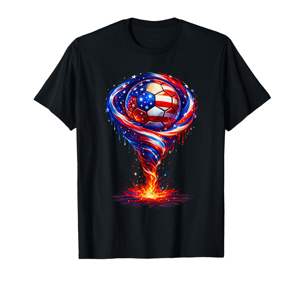 Soccer Tornado Patriotic Soccer T-Shirt - Fun Novelty Design for Adults - T-Shirt, Sweatshirt, Hoodie