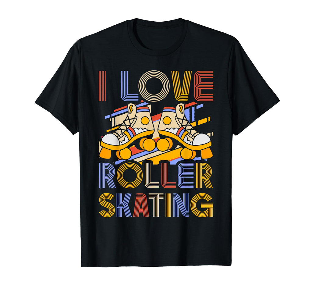 Roller Skating Skate 1970S I Love T-Shirt - Minimalist Print for Adults - T-Shirt, Sweatshirt, Hoodie