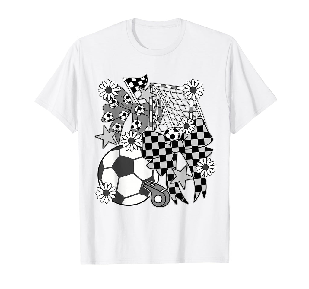 Soccer Ball Mama Coquette Bow T-Shirt - Fun Novelty Design for Adults - T-Shirt, Sweatshirt, Hoodie