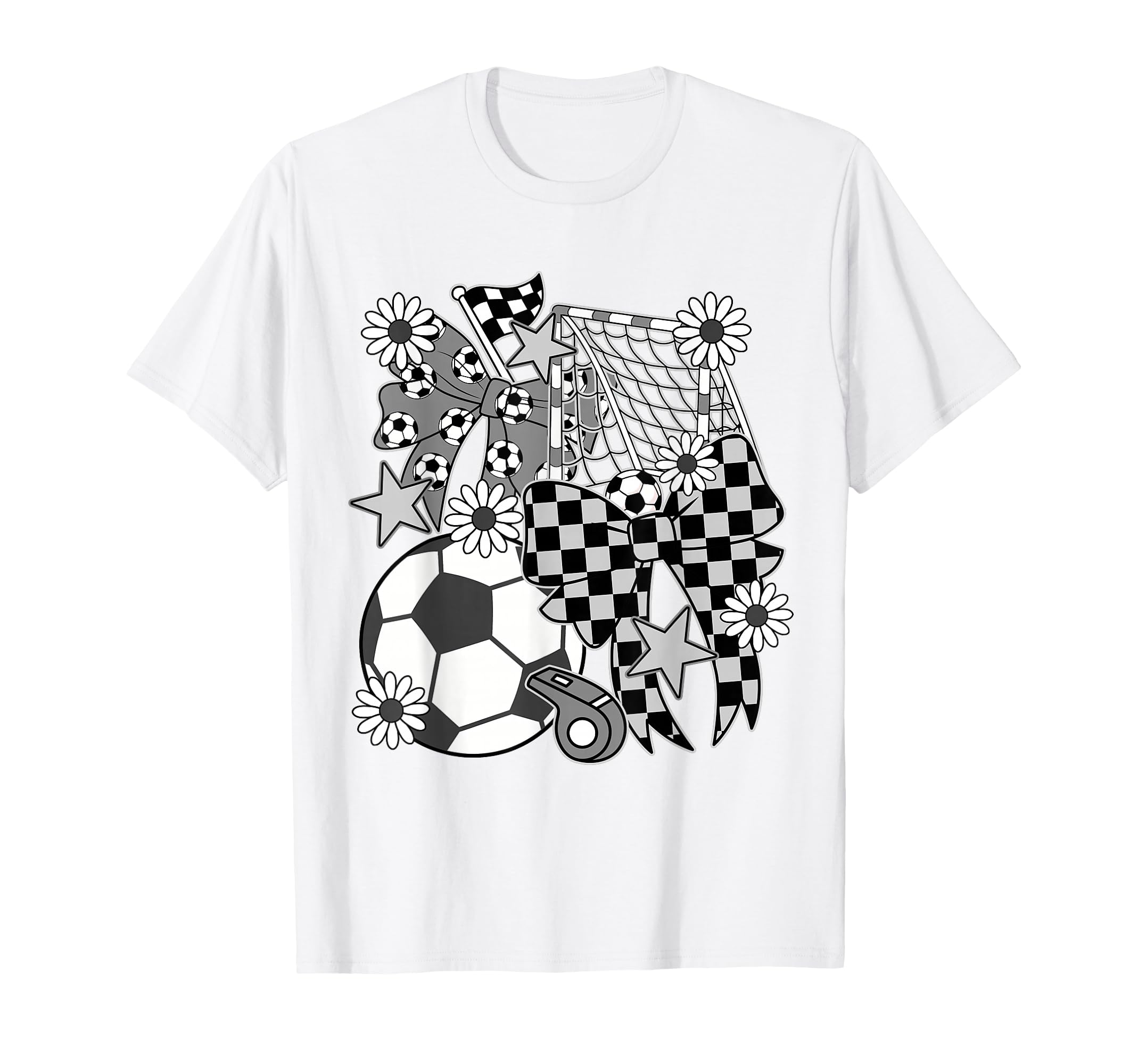 Soccer Ball Mama Coquette Bow T-Shirt - Fun Novelty Design for Adults - T-Shirt, Sweatshirt, Hoodie