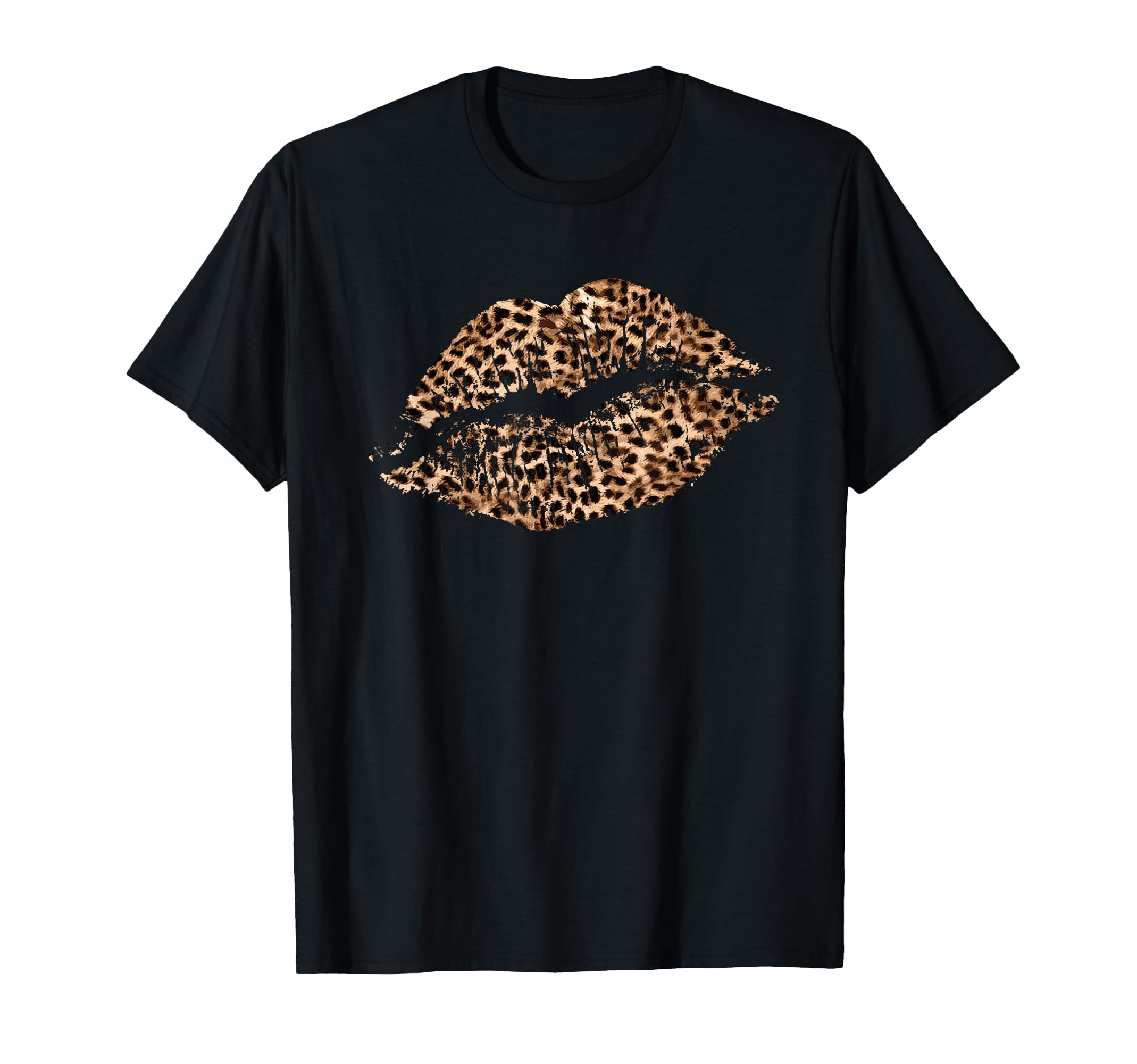 Leopard Lips Cheetah Spots Big Lip T-Shirt - Minimalist Print for Adults - T-Shirt, Sweatshirt, Hoodie