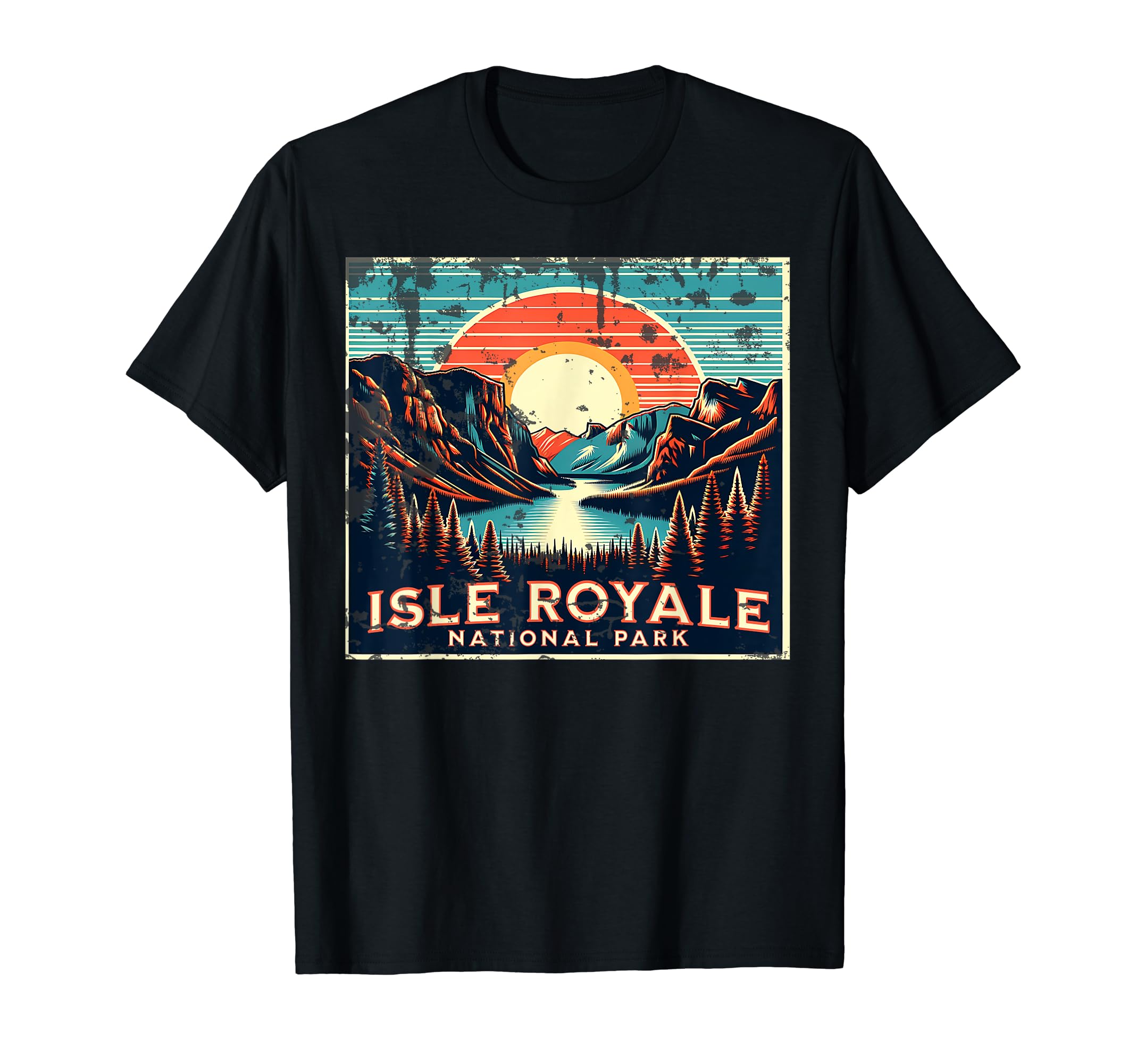 Isle Royale National Park Michigan T-Shirt - Custom Art Print Men Women - T-Shirt, Sweatshirt, Hoodie