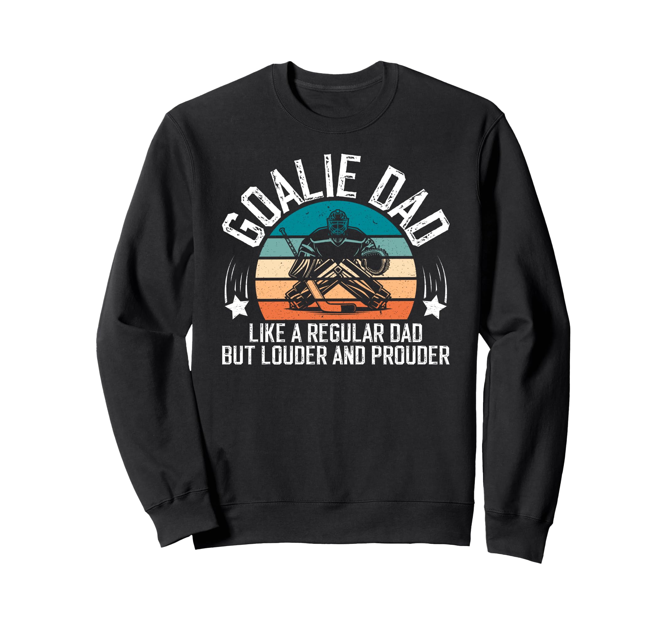 Hockey Goalie Dad Ice Hockey Sweatshirt - Minimalist Print Men Women - T-Shirt, Sweatshirt, Hoodie