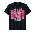 Just Who Loves Soccer Coquette Bow T-Shirt - Aesthetic Graphic Unisex - T-Shirt, Sweatshirt, Hoodie